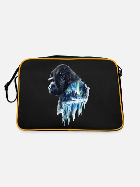 Gorilla - Retro Tasche - Schwarz/Gold