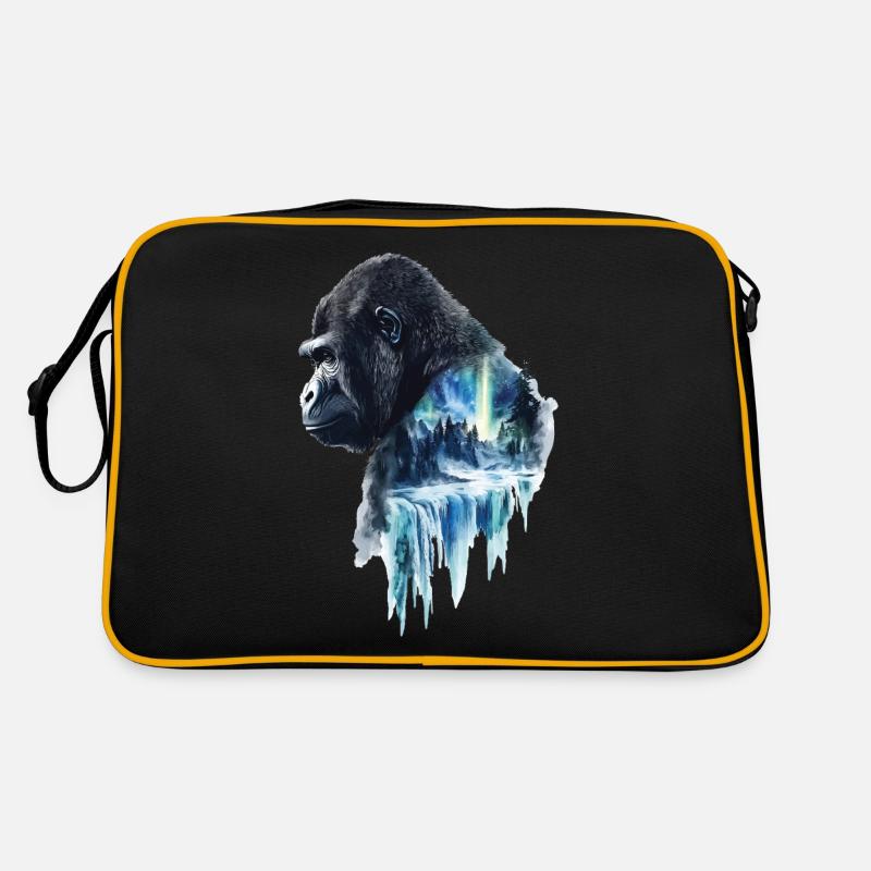 Gorilla - Retro Tasche - Schwarz/Gold