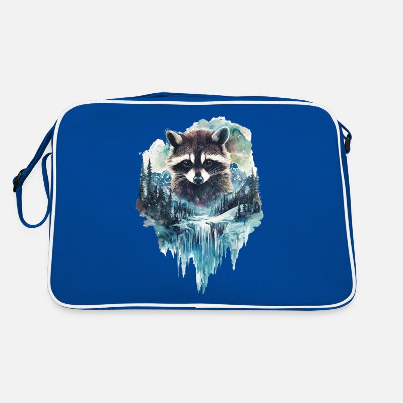 Waschbär Retro Tasche
