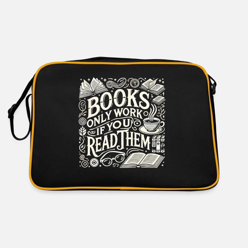 Bücher funktionieren nur, wenn man sie liest Retro Tasche