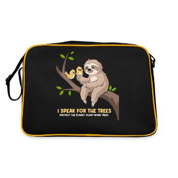 Je parle pour les arbres : militant écologiste - Sac Retro - noir/or - Dos