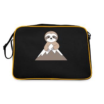 Leisurely Mountaineer Sloth Mountaineer - Retro Bag - black/gold - Back