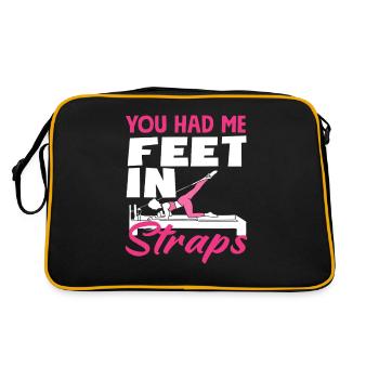 Pilates Du Hattest Mich In Straps - Retro Tasche - Schwarz/Gold - Hinten