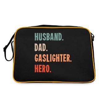 Echtes Professionelles Gaslighting - Retro Tasche - Schwarz/Gold - Hinten