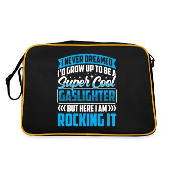 Echtes Professionelles Gaslighting - Retro Tasche - Schwarz/Gold - Hinten