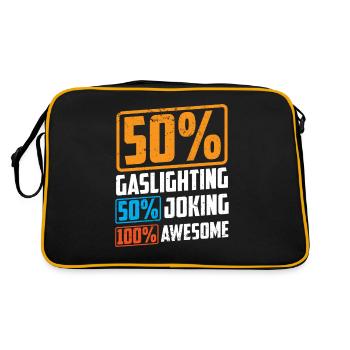 Echtes Professionelles Gaslighting - Retro Tasche - Schwarz/Gold - Hinten