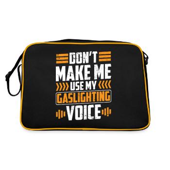 Echtes Professionelles Gaslighting - Retro Tasche - Schwarz/Gold - Hinten