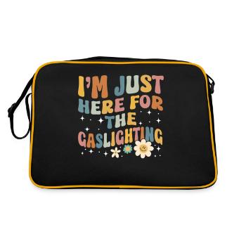 Echtes Professionelles Gaslighting - Retro Tasche - Schwarz/Gold - Hinten
