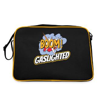 Echtes Professionelles Gaslighting - Retro Tasche - Schwarz/Gold - Hinten