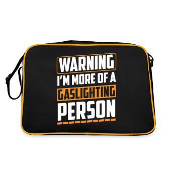 Echtes Professionelles Gaslighting - Retro Tasche - Schwarz/Gold - Hinten