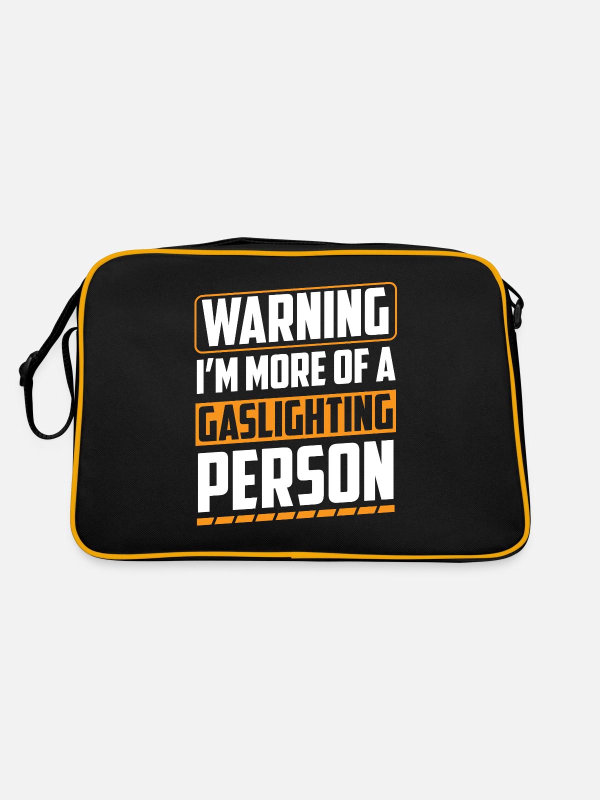 Echtes Professionelles Gaslighting - Retro Tasche - Schwarz/Gold - Hinten