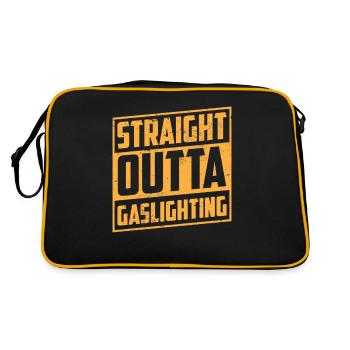 Echtes Professionelles Gaslighting - Retro Tasche - Schwarz/Gold - Hinten