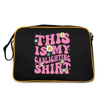 Echtes Professionelles Gaslighting - Retro Tasche - Schwarz/Gold - Hinten