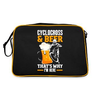 Vélo de gravier Cyclocross avec cyclo-cross - Sac Retro - noir/or - Dos