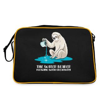 La paresse du Verseau : le porteur d’eau de la - Sac Retro - noir/or - Dos