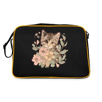 Cat Rage Consumes Me Humor Meme - Retro Bag - black/gold - Back