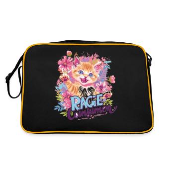 Cat Rage Consumes Me Humor Meme - Retro Bag - black/gold - Back