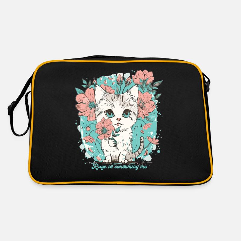 La rage du chat me consume Humour Mème Sac Retro