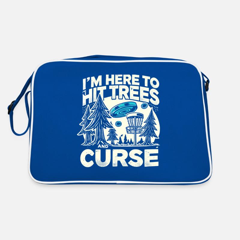 Ich bin hier, um Bäume zu schlagen und zu fluchen Retro Tasche