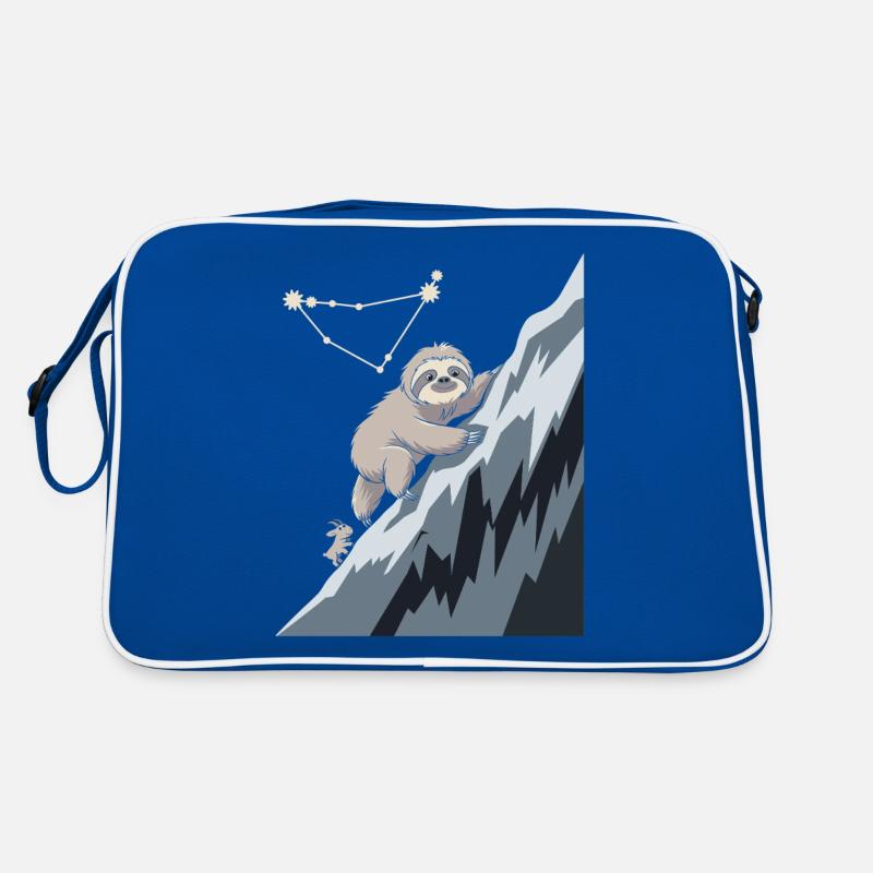 Cozy Capricorn Sloth Climbing Mountain Retro Bag