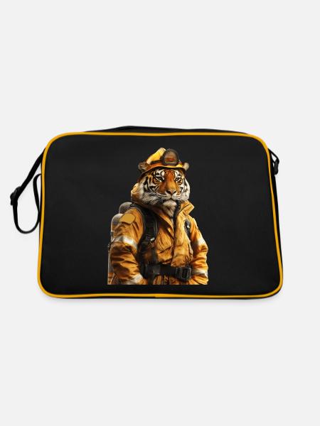 Tiger - Retro Tasche - Schwarz/Gold - Hinten