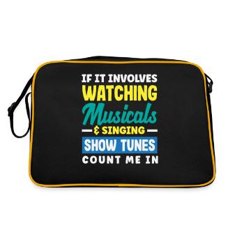 Citation de Musical Lover Show Tunes - Sac Retro - noir/or - Dos