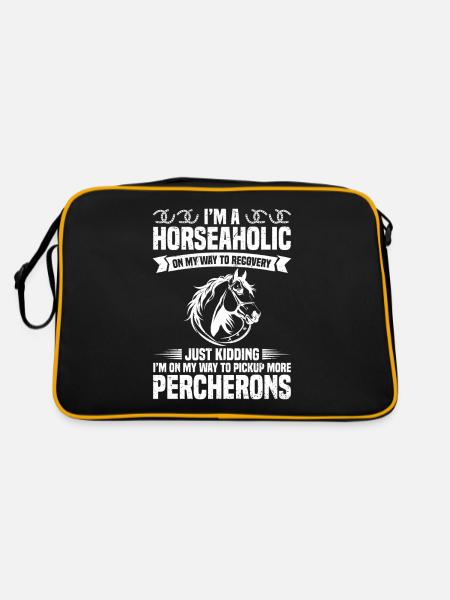 Ich Bin Ein Heiterehältig Auf Meinem Weg Zur - Retro Tasche - Schwarz/Gold - Hinten