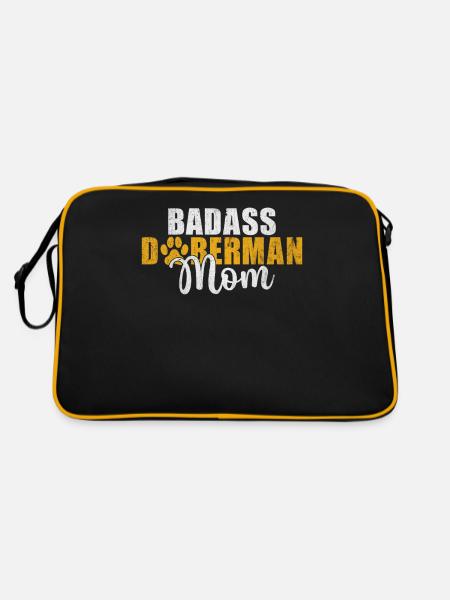 Cadeaux Doberman - Sac Retro - noir/or - Dos