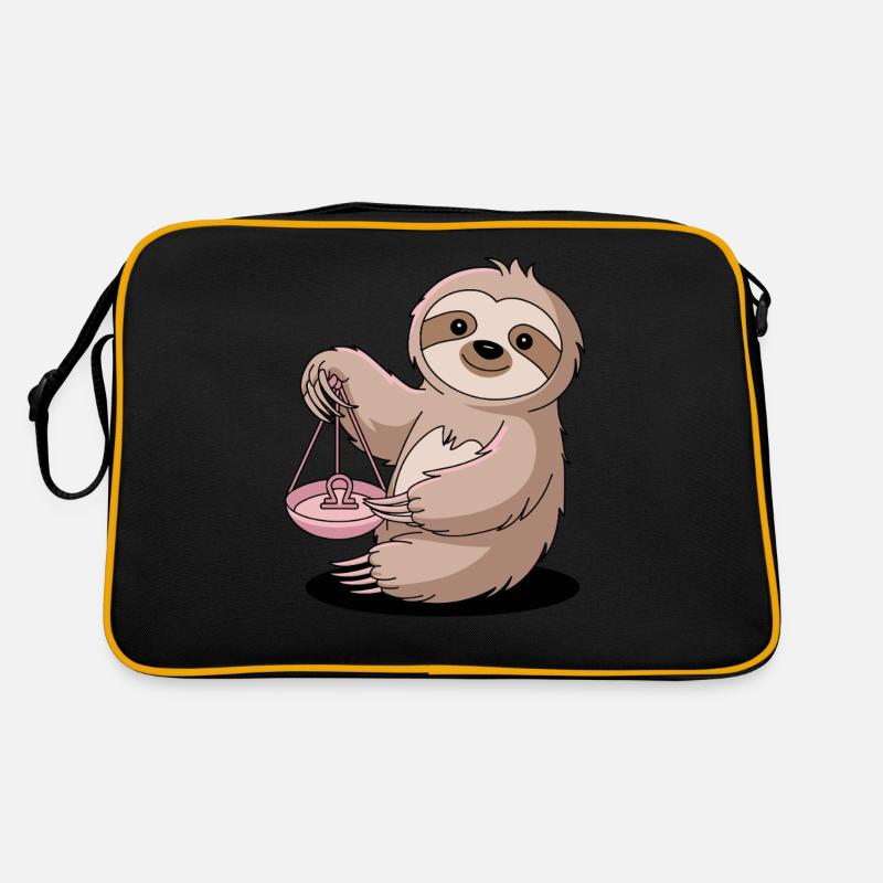 Libra Zodiac Sign Sloth with Libra Retro Bag