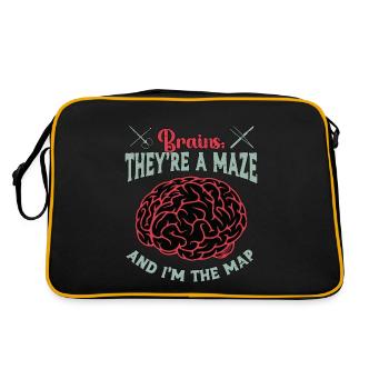 Les cerveaux des neurochirurgiens sont un labyrinthe et un neurologue - Sac Retro - noir/or - Dos
