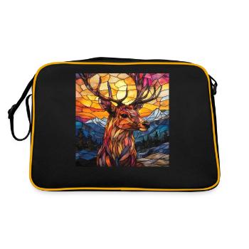 Reh - Retro Tasche - Schwarz/Gold - Hinten