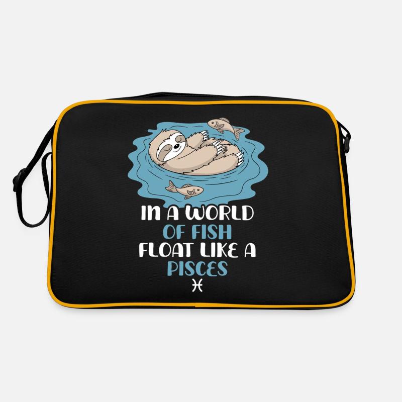 Float Like a Fish: Pisces Zodiac Sloth Retro Bag