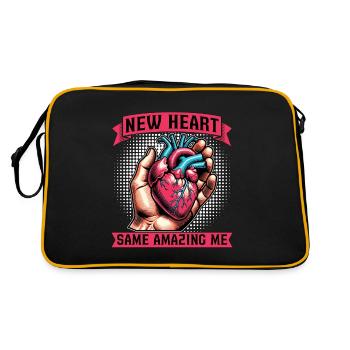 Transplant Surgery New Heart Same Surgical Tech - Retro Tasche - Schwarz/Gold - Hinten