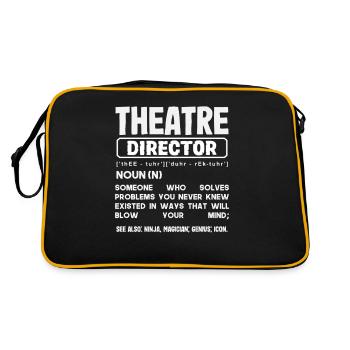 Musicals Theater Director Musical Lover - Retro Tasche - Schwarz/Gold - Hinten