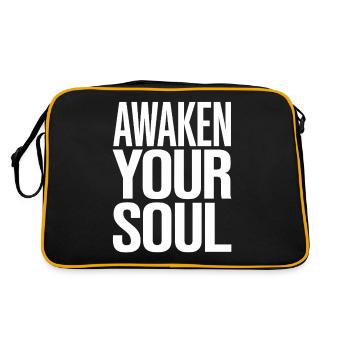 Awaken Your Soul Inspiring Spiritual - Retro Bag - black/gold - Back