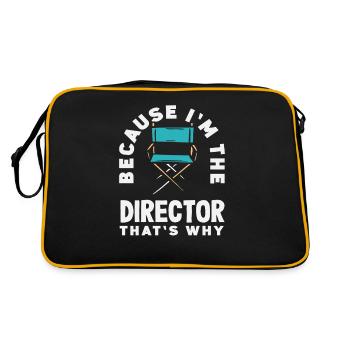 Musical Liebhaber Weil Ich Der Regisseur Bin - Retro Tasche - Schwarz/Gold - Hinten