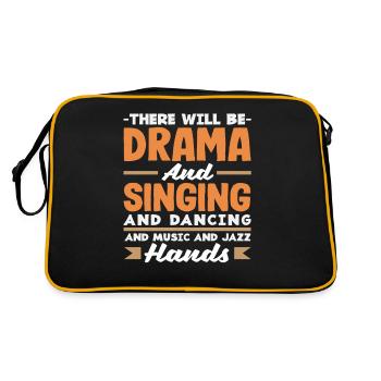 Musical Liebhaber Drama Musik Tanz Jazz - Retro Tasche - Schwarz/Gold - Hinten