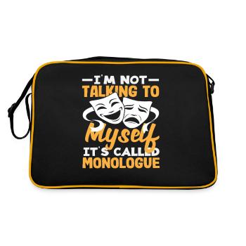 Musical Liebhaber Monolog Sprechen - Retro Tasche - Schwarz/Gold - Hinten