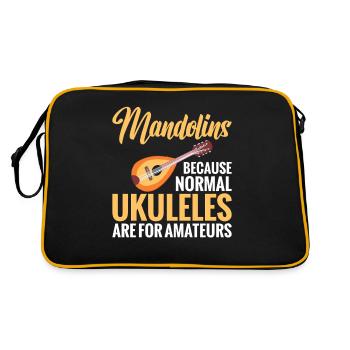 Mandolin, because regular ukuleles are for amateurs - Retro Bag - black/gold - Back