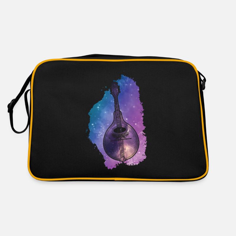 Mandoline, Weil Normale Gitarren Langweilig Sind - Retro Tasche - Schwarz/Gold
