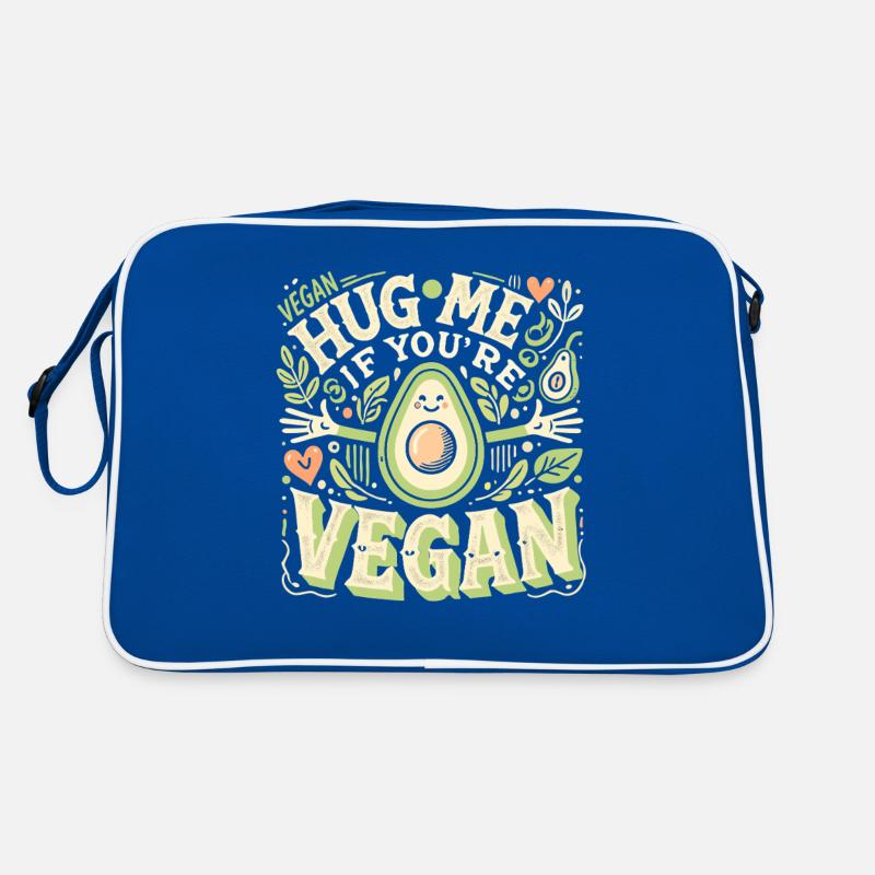Umarme mich, wenn du Veganer bist Retro Tasche