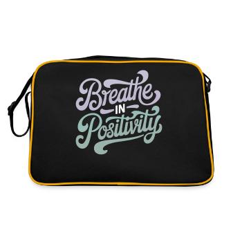 Positivity Citation sur la spiritualité inspirante - Sac Retro - noir/or - Dos