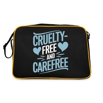 Végétarien végétalien sans cruauté et sans soucis - Sac Retro - noir/or - Dos