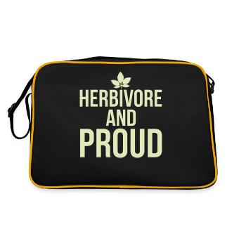 Mangeurs d’herbes et fierté : végétalien végétarien - Sac Retro - noir/or - Dos