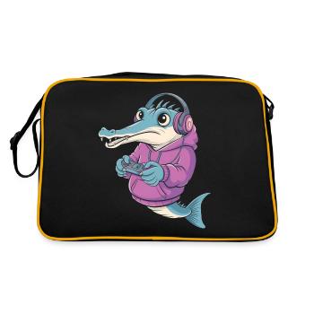 Gar - Retro Tasche - Schwarz/Gold - Hinten