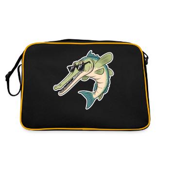 Gar - Retro Tasche - Schwarz/Gold - Hinten