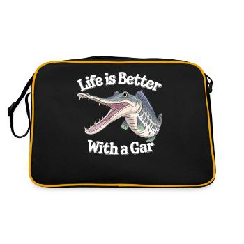 Gar - Retro Tasche - Schwarz/Gold - Hinten