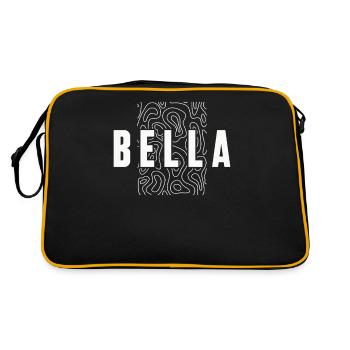 Bella Personnalisé - Nom Bella - Sac Retro - noir/or - Dos