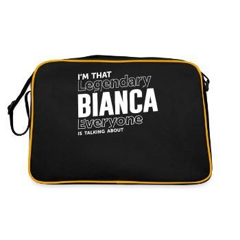 Je suis cette Bianca légendaire tout le monde - Nom Bianca - Sac Retro - noir/or - Dos