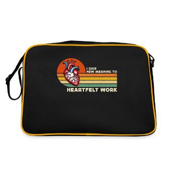Transplant Surgery I Give New Meaning To Physician - Retro Tasche - Schwarz/Gold - Hinten